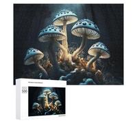 Rompecabezas para Adultos500 PCS Enchanted Mushroom Grove -1 Rompecabezas para Adultos Juego De Ingenio Regalo De Cumpleaños para Cumpleaños, Navidad 500 PCS
