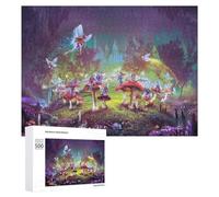 Rompecabezas para Adultos500 PCS Enchanted Mushroom Grove Rompecabezas para Adultos Juegos Familiares Análisis Y Lógica Reducción del Estrés Regalos 500 PCS