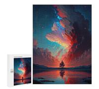 Rompecabezas para Adultos500 PCS Epic Red and Blue Sky Rompecabezas para Adultos Juguete Decoración De Pared Desafío Difícil Cumpleaños Y Navidad 500 PCS