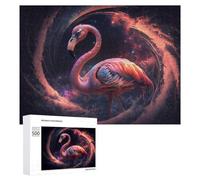 Rompecabezas para Adultos500 PCS Flamingo in Cosmic Spiral Rompecabezas De Juguete para Decoración De Pared Difícil Oferta Difícil como Regalo para Toda La Familia 500 PCS