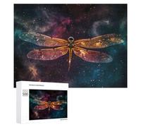 Rompecabezas para Adultos500 PCS Galactic Dragonfly Cosmic Wonder Rompecabezas para Adolescentes Juego De Ingenio Arte De Pared Cumpleaños 500 PCS