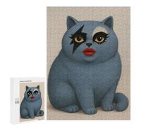 Rompecabezas para Adultos500 PCS Glam Rock Cat Rompecabezas para Adultos Juegos Divertidos Decoración De Pared Oferta como Regalos para Toda La Familia 500 PCS