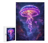 Rompecabezas para Adultos500 PCS Glowing Jellyfish Forest Rompecabezas para Adolescentes Juegos Relajantes para La Diversión Familiar Actividades Divertidas En Casa 500 PCS