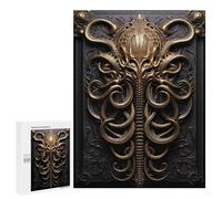 Rompecabezas para Adultos500 PCS Golden Cthulhu Kraken Art Rompecabezas para Adultos Juego Familiar Vacaciones En Casa Matar El Tiempo para Cumpleaños, Navidad 500 PCS