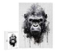 Rompecabezas para Adultos500 PCS Gorilla Beauty Watercolor Rompecabezas para Adultos Juguete Decoración De Pared Desafío Difícil Cumpleaños Y Navidad 500 PCS