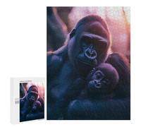 Rompecabezas para Adultos500 PCS Gorilla Mother and Baby Rompecabezas para Adultos Juegos Relajantes Que Mejoran La Memoria Toda La Familia 500 PCS