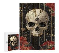 Rompecabezas para Adultos500 PCS Gothic Skull Wall Art Decor Rompecabezas para Adolescentes: Alivia El Estrés. Cada Pieza Es Única: Juguetes De Juego Desafiantes 500 PCS