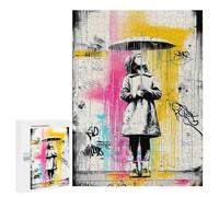 Rompecabezas para Adultos500 PCS Graffiti Girl with Umbrella - Urban Street Art Rompecabezas para Adultos Juegos Divertidos Decoración De Pared Oferta como Regalos para Toda La Familia 500 PCS