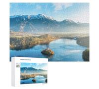 Rompecabezas para Adultos500 PCS Island Church on Lake Bled, Slovenia Rompecabezas para Adultos Juegos Familiares Análisis Y Lógica Reducción del Estrés Regalos 500 PCS