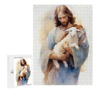 Rompecabezas para Adultos500 PCS Jesus Christ - The Good Shepherd Rompecabezas para Adultos Juguete Decoración De Pared Desafío Difícil Cumpleaños Y Navidad 500 PCS