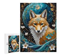 Rompecabezas para Adultos500 PCS Kitsune Fox Kintsugi Rompecabezas para Adultos Juguete Decoración De Pared Desafío Difícil Cumpleaños Y Navidad 500 PCS