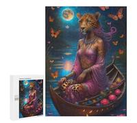 Rompecabezas para Adultos500 PCS Lady of The Lotus Moon Rompecabezas para Adolescentes Juego De Ingenio Arte De Pared Cumpleaños 500 PCS