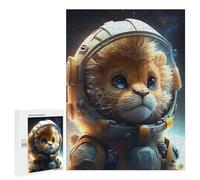 Rompecabezas para Adultos500 PCS Lion in Space Suit Rompecabezas para Adultos Juguete Decoración De Pared Desafío Difícil Cumpleaños Y Navidad 500 PCS