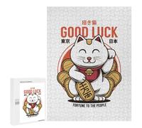 Rompecabezas para Adultos500 PCS Lucky Cat Rompecabezas para Adultos Juguete Decoración De Pared Desafío Difícil Cumpleaños Y Navidad 500 PCS
