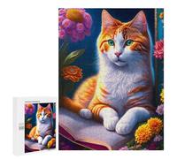 Rompecabezas para Adultos500 PCS Magical Fantasy Cat Artwork Rompecabezas para Adolescentes para Diversión Familiar Desafío Educativo Regalos Y Cumpleaños Únicos 500 PCS