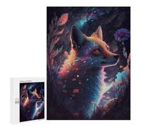 Rompecabezas para Adultos500 PCS Magical Fox in Starry Night -1 Rompecabezas para Adultos Juego De Ingenio Análisis Y Lógica Regalos para Reducir El Estrés 500 PCS