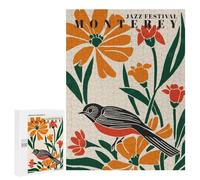 Rompecabezas para Adultos500 PCS Monterey Jazz Fest Poster Rompecabezas para Adultos Juego Familiar Regalos para Mujeres Regalos De Juegos Desafiantes 500 PCS