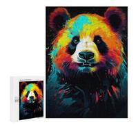 Rompecabezas para Adultos500 PCS Neon Panda Rompecabezas para Adultos Juguete Decoración De Pared Desafío Difícil Cumpleaños Y Navidad 500 PCS