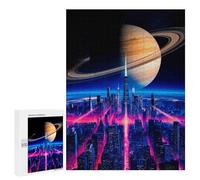 Rompecabezas para Adultos500 PCS Neon Skyline Universe Rompecabezas Juego De Ingenio Patrón De Ensamblaje Regalos Y Cumpleaños Únicos 500 PCS