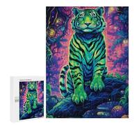 Rompecabezas para Adultos500 PCS Neon Tiger in Fantasy Forest Rompecabezas De Juguete para Decoración De Pared Difícil Oferta Difícil como Regalo para Toda La Familia 500 PCS