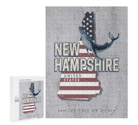 Rompecabezas para Adultos500 PCS New Hampshire Map USA Rompecabezas para Adultos Juegos Divertidos Decoración De Pared Oferta como Regalos para Toda La Familia 500 PCS
