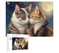 Rompecabezas para Adultos500 PCS Night Sky Cat Family Rompecabezas De Juguete para Decoración De Pared Difícil Oferta Difícil como Regalo para Toda La Familia 500 PCS