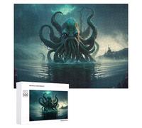 Rompecabezas para Adultos500 PCS Octopus Monster Rising from The Sea Rompecabezas De Juguete para Decoración De Pared Difícil Oferta Difícil como Regalo para Toda La Familia 500 PCS