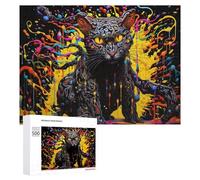 Rompecabezas para Adultos500 PCS Painted Cat Rompecabezas De Juguete para Decoración De Pared Difícil Oferta Difícil como Regalo para Toda La Familia 500 PCS
