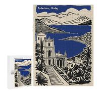 Rompecabezas para Adultos500 PCS Palermo, Italy Travel Poster Rompecabezas para Adultos Juego De Ingenio Análisis Y Lógica Regalos para Reducir El Estrés 500 PCS