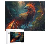 Rompecabezas para Adultos500 PCS Phoenix in The Enchanted Forest Rompecabezas para Adultos Juegos Divertidos Regalo De Cumpleaños Regalos De Cumpleaños 500 PCS
