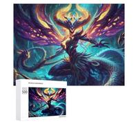 Rompecabezas para Adultos500 PCS Phoenix Rise Fantasy Artwork Rompecabezas para Adolescentes Juego De Ingenio Arte De Pared Cumpleaños 500 PCS