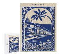 Rompecabezas para Adultos500 PCS Positano, Italy - Decorative Travel Poster Rompecabezas para Adolescentes para Diversión Familiar Desafío Educativo Regalos Y Cumpleaños Únicos 500 PCS
