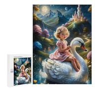 Rompecabezas para Adultos500 PCS Princess on A Swan Rompecabezas para Adultos Juego De Ingenio Regalo De Cumpleaños para Cumpleaños, Navidad 500 PCS