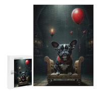 Rompecabezas para Adultos500 PCS Puppy and Red Balloon Rompecabezas para Adultos Juegos Familiares Mejora La Memoria Cumpleaños Y Navidad 500 PCS