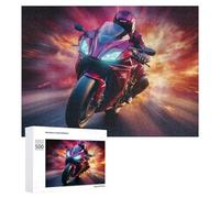 Rompecabezas para Adultos500 PCS Racing Motorcycle Speed Art -3 Rompecabezas para Adultos Juegos Divertidos Regalo De Cumpleaños Regalos De Cumpleaños 500 PCS