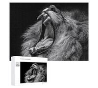 Rompecabezas para Adultos500 PCS Roaring Lion Close-Up Rompecabezas para Adultos Juego De Ingenio Regalo De Cumpleaños para Cumpleaños, Navidad 500 PCS
