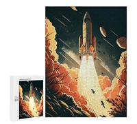 Rompecabezas para Adultos500 PCS Rocket Blastoff Rompecabezas para Adultos Juguete Decoración De Pared Desafío Difícil Cumpleaños Y Navidad 500 PCS