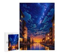 Rompecabezas para Adultos500 PCS Rural Nights in Japan Rompecabezas para Adultos Juguete Decoración De Pared Desafío Difícil Cumpleaños Y Navidad 500 PCS