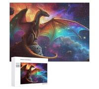 Rompecabezas para Adultos500 PCS Space Dragon Fantasy Artwork Rompecabezas para Adultos Juego De Ingenio Regalo De Cumpleaños para Cumpleaños, Navidad 500 PCS