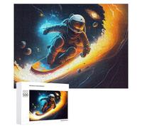 Rompecabezas para Adultos500 PCS Space Snowboarding Adventure -2 Rompecabezas Juego De Ingenio Patrón De Ensamblaje Regalos Y Cumpleaños Únicos 500 PCS