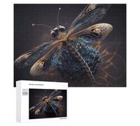 Rompecabezas para Adultos500 PCS Steampunk Dragonfly Artwork Rompecabezas para Adultos Juego De Ingenio Regalo De Cumpleaños para Cumpleaños, Navidad 500 PCS