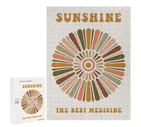 Rompecabezas para Adultos500 PCS Sunshine The Best Medicine Art Print Rompecabezas para Adultos Juego De Ingenio Ensamblaje De Patrones Cumpleaños