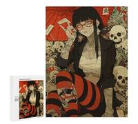 Rompecabezas para Adultos500 PCS Tattooed Anime Girl with Skulls Rompecabezas para Adultos Juegos Divertidos Decoración De Pared Oferta como Regalos para Toda La Familia 500 PCS