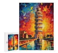 Rompecabezas para Adultos500 PCS The Tower of Pisa Rompecabezas Juego De Ingenio Patrón De Ensamblaje Regalos Y Cumpleaños Únicos 500 PCS