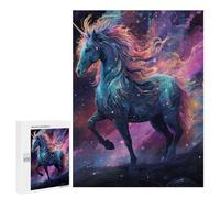 Rompecabezas para Adultos500 PCS Unicorn at Starry Sky Rompecabezas para Adultos Juguete Decoración De Pared Desafío Difícil Cumpleaños Y Navidad 500 PCS