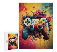 Rompecabezas para Adultos500 PCS Vibrant Gaming Controller Artwork -127 Rompecabezas para Adultos Juegos Divertidos Regalo De Cumpleaños Regalos De Cumpleaños 500 PCS