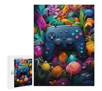 Rompecabezas para Adultos500 PCS Video Game Controller in A Floral Paradise Rompecabezas para Adultos Juegos Divertidos Regalo De Cumpleaños Regalos De Cumpleaños 500 PCS
