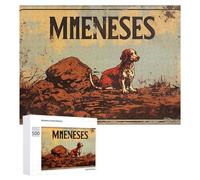 Rompecabezas para Adultos500 PCS Vintage Style Dog Art Print Rompecabezas para Adultos Juegos Familiares Análisis Y Lógica Reducción del Estrés Regalos 500 PCS