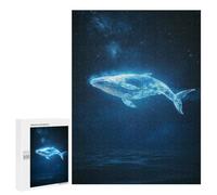 Rompecabezas para Adultos500 PCS Whale in The Night Sky Rompecabezas para Adultos Juegos Divertidos Decoración De Pared Oferta como Regalos para Toda La Familia 500 PCS