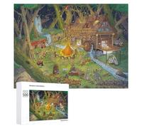 Rompecabezas para Adultos500 PCS Whimsical Forest Gathering Scene Rompecabezas para Adultos Juegos Divertidos Regalo De Cumpleaños Regalos De Cumpleaños 500 PCS